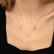 Helena Zodiac Necklace with 1ct Diamond [Sterling Silver]