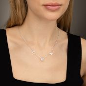 Helena Zodiac Necklace with 1ct Diamond [Sterling Silver]
