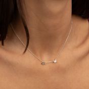 Helena Zodiac Necklace with 0.3 ct Diamond [Sterling Silver]