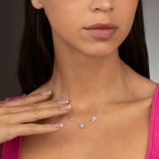 Helena Zodiac Necklace with Heart Diamond [Sterling Silver]