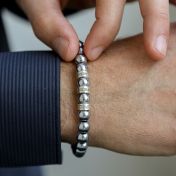 Hematite Men Name Bracelet