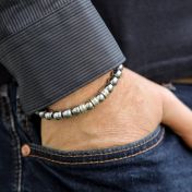 Hematite Men Name Bracelet