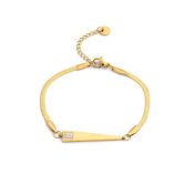 Radiance Bar Herringbone Bracelet [Gold Plated]