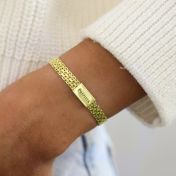 Milanese Chain Name Bracelet [18K Gold Plated]