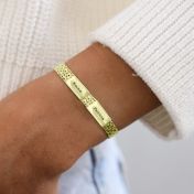Milanese Chain Name Bracelet [18K Gold Plated]