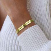 Emma Visgraat Naam Armband [18K Goud Verguld] 