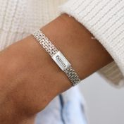 Milanese Chain Name Bracelet [Silver]