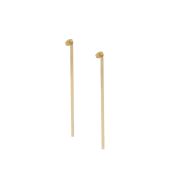 Herringbone Drop Earrings [18K Gold Vermeil]