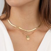 Talisa Herringbone Name Necklace [18K Gold Vermeil]