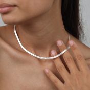 Collier Talisa à Maille Miroir avec Prénoms [Argent 925]