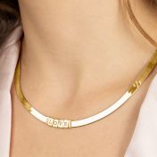 Herringbone Initial Necklace [18K Gold Plated]