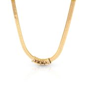 Herringbone Initial Necklace [18K Gold Plated]