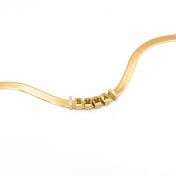 Herringbone Initial Necklace [18K Gold Plated]