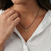 Hilos de Vida - Collar tipo gota con piedras de nacimiento [Oro Amarillo 10 ct]