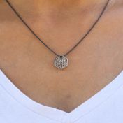 Hilos de Vida - Collar con colgante hexagonal y piedra de nacimiento [Plata de ley]
