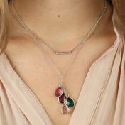 Glimmering Bar Necklace [Sterling Silver]