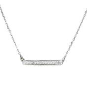 Glimmering Bar Necklace [Sterling Silver]