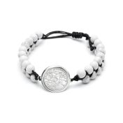 Howlite Armband mit Karte [Sterlingsilber]