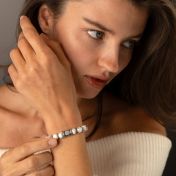 Howlite Women Bracelet with Nano Bible [Sterling Silver]