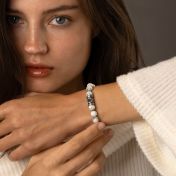 Howlite Women Bracelet with Nano Bible [Sterling Silver]