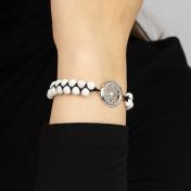 Howlite Armband mit Karte [Sterlingsilber]