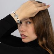 Howlite Armband mit Karte [Sterlingsilber]