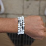 Pulsera con Ojo Turco de Howlita para Hombres