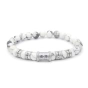 Howlite Infinity Women Name Bracelet [Silver]