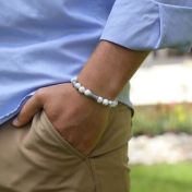 Pulsera Om de Howlita para Hombres