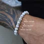 Howlite Men Name Bracelet