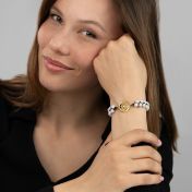 Howlite Silhouette Map Bracelet [14 Karat Gold]
