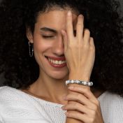 Namensarmband aus Howlith für Frauen mit Nano-Bibel [Sterlingsilber]