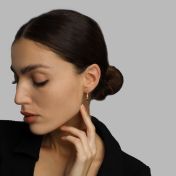 Large Huggie Hoop Earrings [18K Gold Plated] 