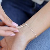adjustable bracelet with evil eye charm 