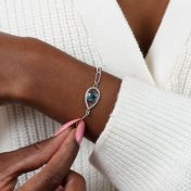 Paperclip Style Hypnos Evil Eye Bracelet [Sterling Silver]