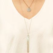 Classic Round Initial Braille Necklace
