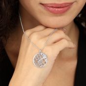 Talisa Map Necklace [14 Karat White Gold]