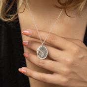 Talisa Map Necklace [14 Karat White Gold]