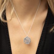 Talisa Map Necklace [14 Karat White Gold]