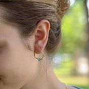 Pendientes Amor de Madre Efecto Martillado [Bañado en Oro de 18K]