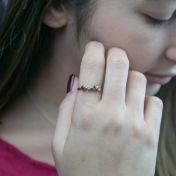 Talisa Stars Birthstone Ring [Gold Plated]