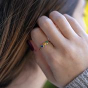 Talisa Stars Birthstone Ring [Gold Plated]