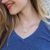 Moedersliefde Geboortesteen Ketting [Sterling Zilver]