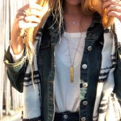 The Rule of 3 Braille Necklace - Gold Plated