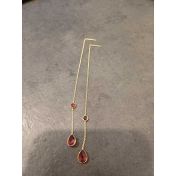 Light Burgundy Drops Earrings [18K Gold Plated]