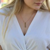 Collar de Barra Talisa Cielo [Bañado en Oro de 18K]