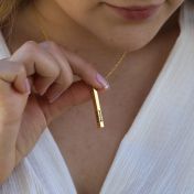 Collar de Barra Talisa Cielo [Bañado en Oro de 18K]