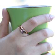 Anello Cigno con Nome [Placcato Oro Rosa 18kt] - 2 Nomi