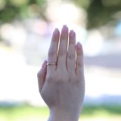 Moon Glow Name Ring [Rose Gold Plated]