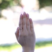 Moon Glow Name Ring [Rose Gold Plated]